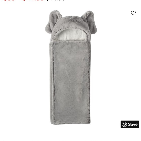 Pottery Barn Other - NWT Pottery Barn Elephant Plush Baby Bath Wrap